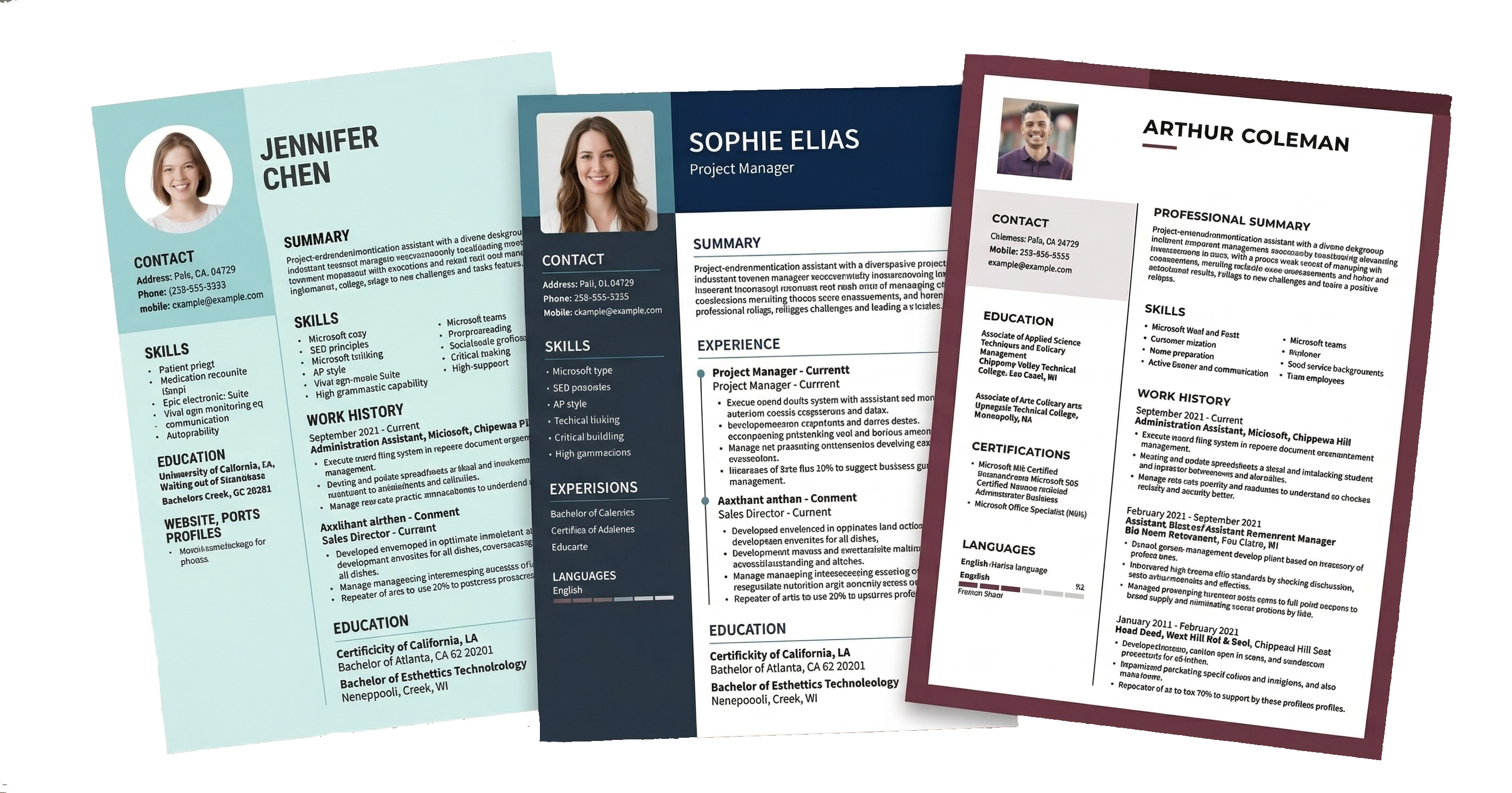 Resume templates collage